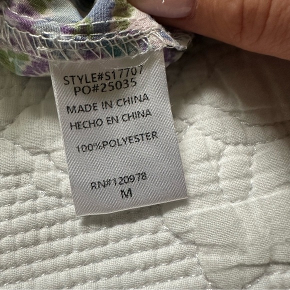 Entro Floral Skirt. Size: Medium. Blue and Green Floral. - Picture 5 of 7